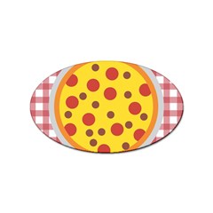 Pizza Table Pepperoni Sausage Sticker (oval) by Ravend