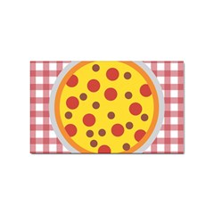 Pizza Table Pepperoni Sausage Sticker (rectangular) by Ravend