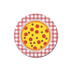 Pizza Table Pepperoni Sausage Magnet 3  (round) by Ravend