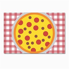 Pizza Table Pepperoni Sausage Postcards 5  X 7  (pkg Of 10) by Ravend