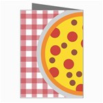 Pizza Table Pepperoni Sausage Greeting Card Right