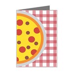 Pizza Table Pepperoni Sausage Mini Greeting Card Left