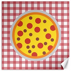 Pizza Table Pepperoni Sausage Canvas 12  X 12  by Ravend