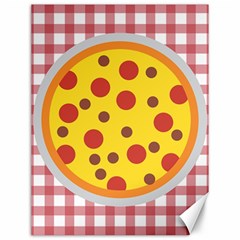 Pizza Table Pepperoni Sausage Canvas 12  X 16  by Ravend