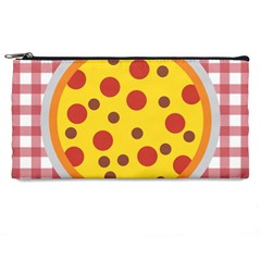 Pizza Table Pepperoni Sausage Pencil Case by Ravend