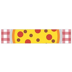 Pizza Table Pepperoni Sausage Small Premium Plush Fleece Scarf by Ravend