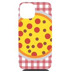 Pizza Table Pepperoni Sausage Iphone 14 Black Uv Print Case by Ravend