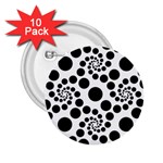 Dot Dots Round Black And White 2.25  Buttons (10 pack)  Front