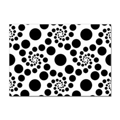 Dot Dots Round Black And White Sticker A4 (10 Pack) by Ravend