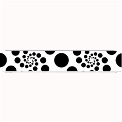 Dot Dots Round Black And White Small Bar Mat by Ravend