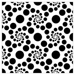 Dot Dots Round Black And White Lightweight Scarf  by Ravend