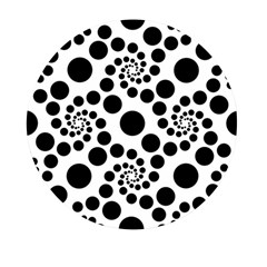 Dot Dots Round Black And White Mini Round Pill Box (pack Of 3) by Ravend