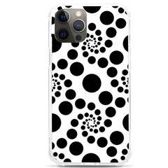 Dot Dots Round Black And White Iphone 12 Pro Max Tpu Uv Print Case by Ravend