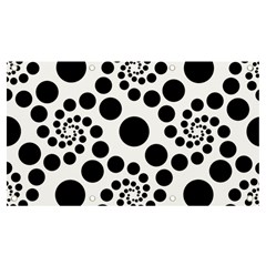 Dot Dots Round Black And White Banner And Sign 7  X 4  by Ravend