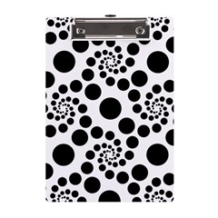 Dot Dots Round Black And White A5 Acrylic Clipboard