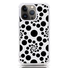 Dot Dots Round Black And White Iphone 13 Pro Tpu Uv Print Case by Ravend