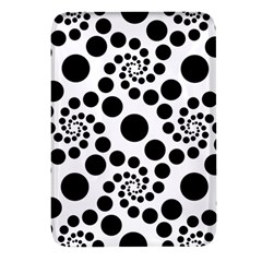 Dot Dots Round Black And White Rectangular Glass Fridge Magnet (4 Pack) by Ravend