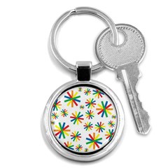 Celebrate Pattern Colorful Design Key Chain (round) by Ravend