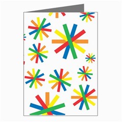 Celebrate Pattern Colorful Design Greeting Card by Ravend