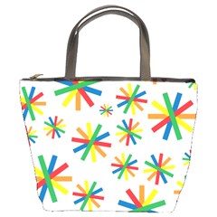 Celebrate Pattern Colorful Design Bucket Bag by Ravend