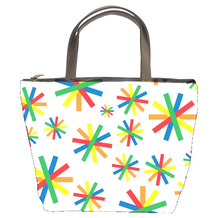 Celebrate Pattern Colorful Design Bucket Bag