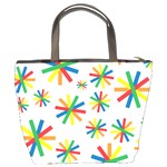 Celebrate Pattern Colorful Design Bucket Bag Back