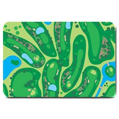 Golf Course Par Golf Course Green Large Doormat by Ravend