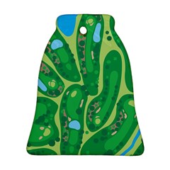 Golf Course Par Golf Course Green Ornament (bell) by Ravend