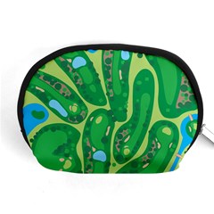 Golf Course Par Golf Course Green Accessory Pouch (medium) by Ravend