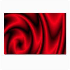 Background Red Color Swirl Postcard 4 x 6  (pkg Of 10) by Ravend