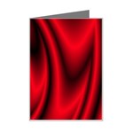 Background Red Color Swirl Mini Greeting Card Left