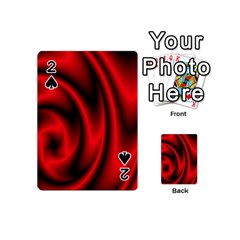 Background Red Color Swirl Playing Cards 54 Designs (mini) by Ravend