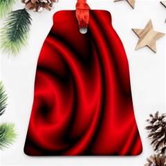 Background Red Color Swirl Bell Ornament (two Sides) by Ravend