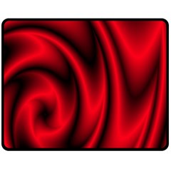 Background Red Color Swirl Two Sides Fleece Blanket (medium) by Ravend