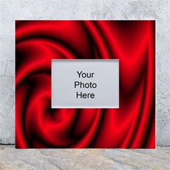 Background Red Color Swirl White Wall Photo Frame 5  X 7  by Ravend