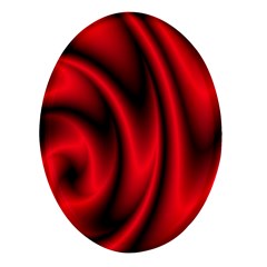 Background Red Color Swirl Oval Glass Fridge Magnet (4 Pack) by Ravend