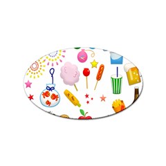 Summer Fair Food Goldfish Sticker (oval) by Ravend