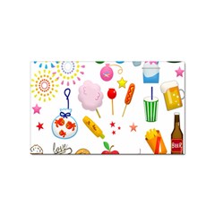 Summer Fair Food Goldfish Sticker (rectangular) by Ravend