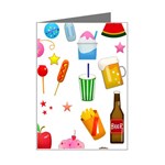 Summer Fair Food Goldfish Mini Greeting Card Left