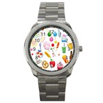 Summer Fair Food Goldfish Sport Metal Watch Front