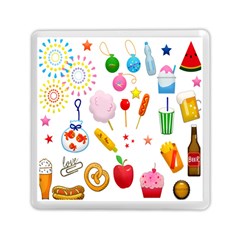 Summer Fair Food Goldfish Memory Card Reader (square) by Ravend