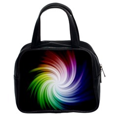 Rainbow Swirl Twirl Classic Handbag (two Sides) by Ravend