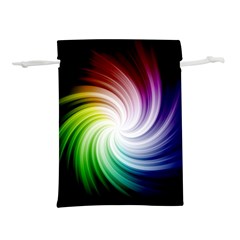 Rainbow Swirl Twirl Lightweight Drawstring Pouch (l) by Ravend