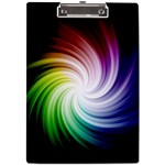 Rainbow Swirl Twirl A4 Acrylic Clipboard Front