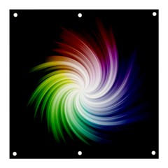 Rainbow Swirl Twirl Banner And Sign 3  X 3  by Ravend