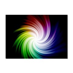 Rainbow Swirl Twirl Crystal Sticker (a4) by Ravend