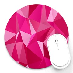 Pattern Halftone Geometric Round Mousepad by Ravend