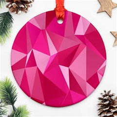 Pattern Halftone Geometric Round Ornament (two Sides) by Ravend