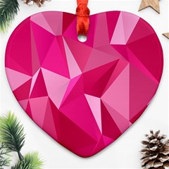 Pattern Halftone Geometric Heart Ornament (two Sides) by Ravend