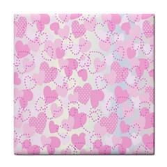 Valentine Background Hearts Bokeh Tile Coaster